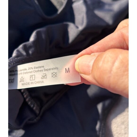 Women's Maternity Black Ruffled Square Neck Bikini Set High Waisted Two-Piece - Picture 5 of 6